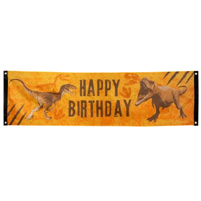 Image de Bannière Dino T Rex &#039;Happy Birthday&#039; 50x180 cm par unité
