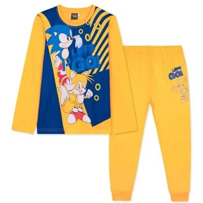 Afbeelding van SONIC THE HEDGEHOG Pyjamasets voor vrijetijdskleding jongens, Sonic/Tails geel