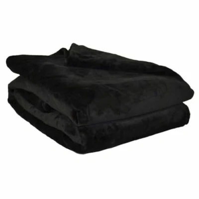 Afbeelding van Plaid microflanelle 130x170 cm Zwart