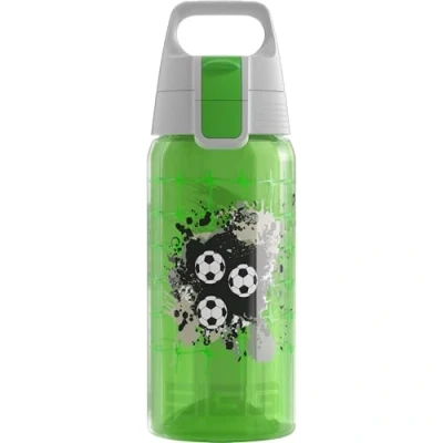 Image de SIGG VIVA ONE gourde enfant Football (0,5 L), bouteille d&#039;eau avec bouchon étanche, réutilisable sans produits toxiques utilisable à une main