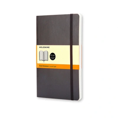 Image de Carnet ligné Grand format Couverture souple noire