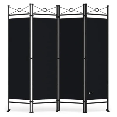 Afbeelding van Monzana Kamerscherm 180cm x 163cm in Zwart