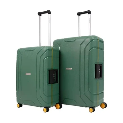 Afbeelding van CarryOn Steward Kofferset 2 delig met kliksloten Grote koffer 100 ltr + 70 middenmaat Groen