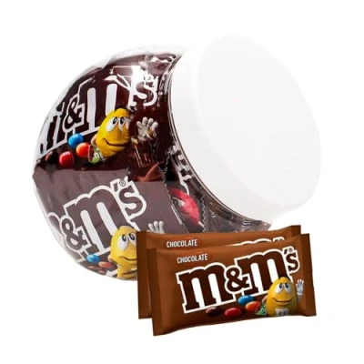 Afbeelding van M&amp;M&#039;s met chocoladesmaak 10 zakjes chocolade chocoladecadeau 450g
