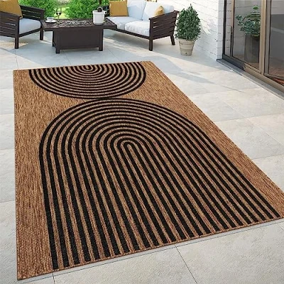 Afbeelding van Paco Home In &amp; Outdoor Vloerkleed Balkon Terras Keukenvloerkleed Modern Boho Oriëntaals 80x150 cm