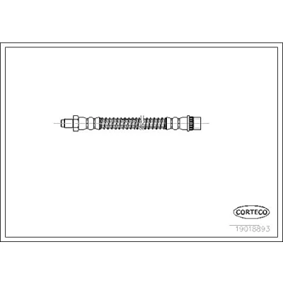 Afbeelding van CORTECO 19018893 Remslang Vooras 330 CITROËN: AX, Saxo Hatchback, PEUGEOT: 106 II I Hatchback