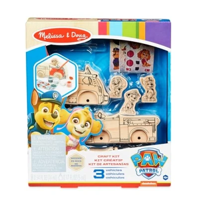 Afbeelding van Paw Patrol Wooden Craft Kit Vehicles
