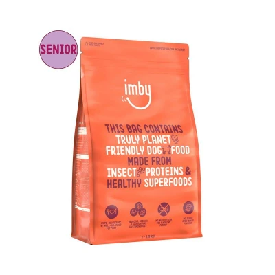 Afbeelding van Imby Hondenvoer Senior 1.5kg o.b.v. insecten Hypoallergeen en CO2 neutraal Ovengebakken brokjes