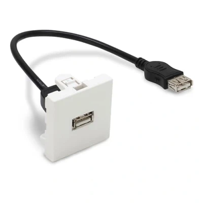Image de Plastron 45x45 USB F/F avec câble 20.00cm