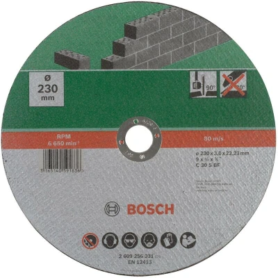 Afbeelding van Bosch Accessories C 30 S BF 2609256331 Doorslijpschijf recht 230 mm 1 stuk(s) Steen, Beton
