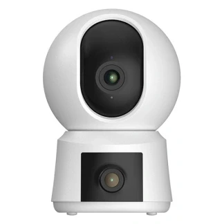 Afbeelding van Arenti P3TT Wifi Beveiligingscamera Voor Binnen Dual Lens Huisdiercamera Babyfoon 3MP Beweegbaar Band Draadloos Full360 bewaking Geen Blinde Vlekken Maandelijkse Kosten HD Besturing via App Onvif