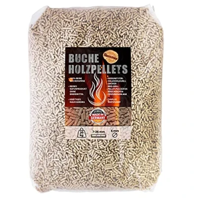 Afbeelding van Flameup Beuken eiken pellets 15 kg 30 naar keuze voor barbecue, rookoven, pizzaoven, grill, houtpellets, tuin, pizza, rookhout, houtsoort: beuken, gewicht: