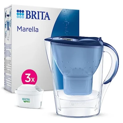 Afbeelding van Brita Marella Waterfilterkan Blauw 2.4L 3 MAXTRA PRO AIO Filters