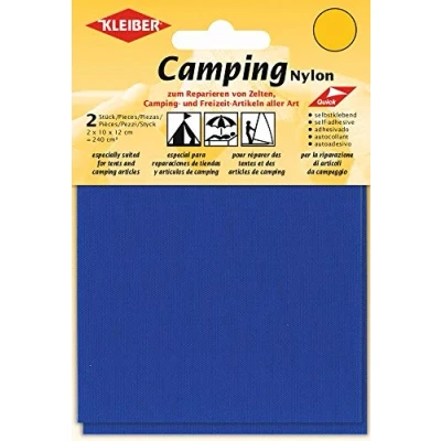 Afbeelding van Reparatiepads Camping nylon zelfklevend Voor tenten, kampeer en vrijetijdsartikelen. 2 stuks x 10x 12 cm Blauw