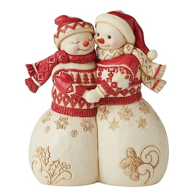 Afbeelding van Jim Shore Heartwood Creek sneeuwpop paar figuur