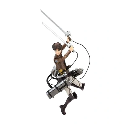 Afbeelding van Total Anime Eren Jaeger 16,5 cm grote figuur met verwisselbare gezichten, handen en wapen