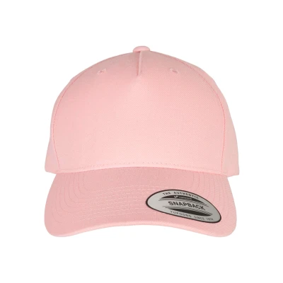 Afbeelding van Flexfit YP Classics 5PANEL Curved Visor Snapback Pet, Maat: One Size, Prism pink