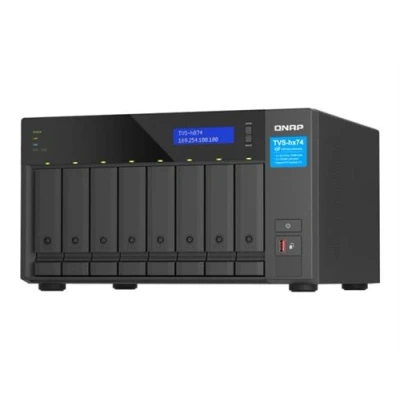 Image de QNAP TVS H874 Serveur NAS 8 Baies SATA 6Gb/s RAID 0, 1, 5, 6, 10, 50, 60, TM, TP RAM 64 Go 2.5 Gigabit Ethernet / 10 iSCSI support