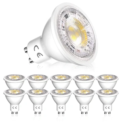 Afbeelding van Bonlux GU10 Ledlamp, lamp, dimbaar, warmwit, 3000 K, 5 W vervangt 50 halogeenlampen, 38 graden stralingshoek, 220 V 240 10 stuks