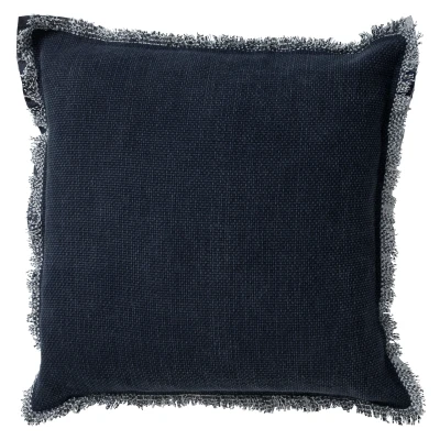 Afbeelding van Dutch Decor BURTO Sierkussen van gewassen katoen Insignia Blue 45x45 cm blauw