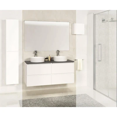 Afbeelding van Xellanz Bologna badmeubel 120cm matwit+stenen blad