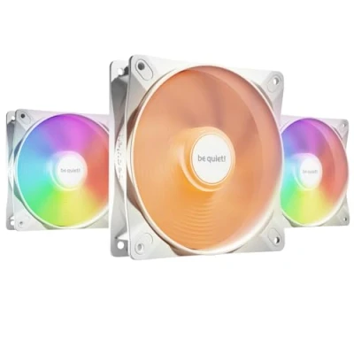 Afbeelding van be quiet! LIGHT WINGS LX White Ventilatorhuis 3 pack 120mm PWM high speed 61.8 cfm 2100 rpm 30.9 dBA ARGB LED 4 pin wit