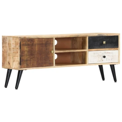 Afbeelding van Tv meubel 115x30x47 cm massief mangohout