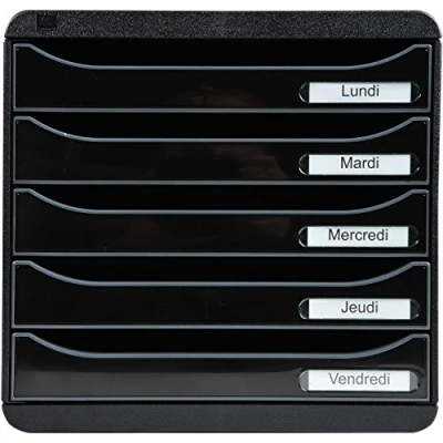 Afbeelding van Exacompta ladenblok Big Box Plus zwart glossy
