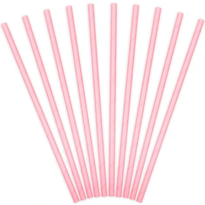 Afbeelding van Papieren Rietjes Lichtroze 19,5cm 10st