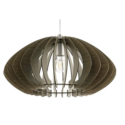 Afbeelding van EGLO Cossano 2 Hanglamp 1 Lichts Ø500mm. Nikkel Mat Donkerbruin