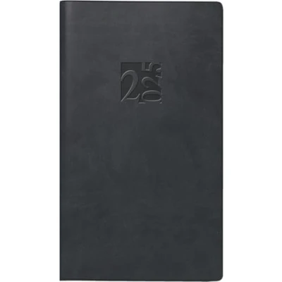Afbeelding van rido/idé 7016903015 zakplanner model binnenin. (2025) 2 zijden = 1 woche A6 144 pagina&#039;s kunstlederen nekband zwart