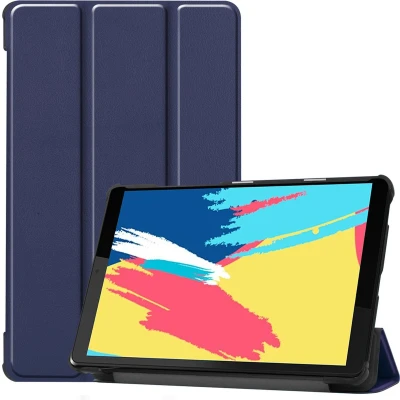 Afbeelding van iMoshion Tablet Hoes Geschikt voor Lenovo Tab M8 / FHD Trifold Bookcase Donkerblauw