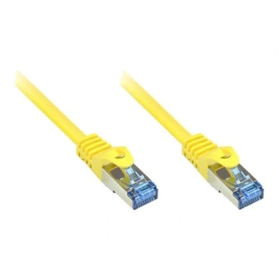 Image de Good Connections Cordon de raccordement RJ 45 (M) pour 7.5 m SFTP, PiMF CAT 6a sans halogène, moulé, crochet jaune