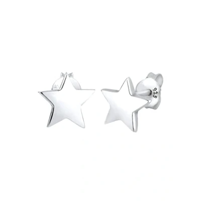 Afbeelding van Elli STAR Oorbellen, Dames, Maat: One Size, Silber