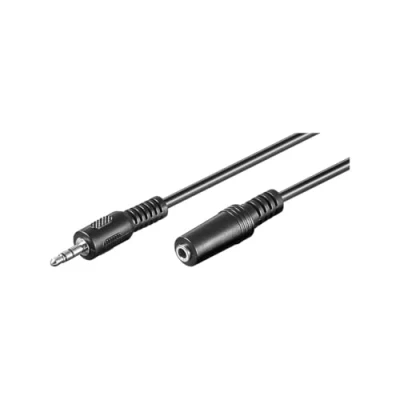 Afbeelding van Goobay 3,5mm Jack stereo audio verlengkabel zwart 1,5 meter