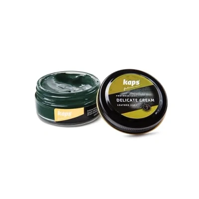 Afbeelding van Kaps Schoencreme schoensmeer verzorgt het leer en geeft glans (113) Groen 50ml