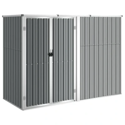 Afbeelding van vidaXL Tuinschuur 225x89x161 cm gegalvaniseerd staal grijs