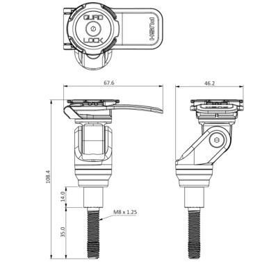 Afbeelding van QUAD LOCK Pro Klembevestiging op stuur