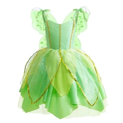 Afbeelding van Lito Angels Groene Tinkerbell Fee Kostuum met Vlindervleugels voor Kinderen Meisjes 18 24 maanden (label nummer 80)