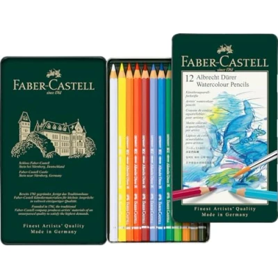 Image de Faber Castell Crayons aquarellables ALBRECHT DÜRER, étui métal de 12