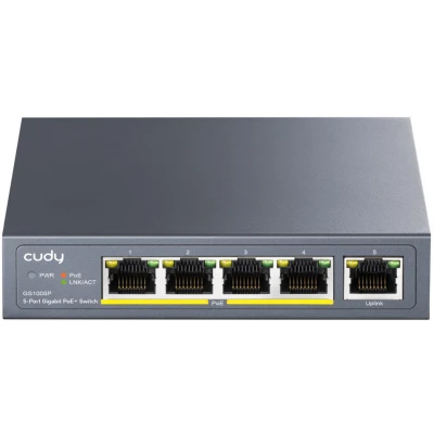 Afbeelding van Cudy 5 poorts Gigabit POE+ switch