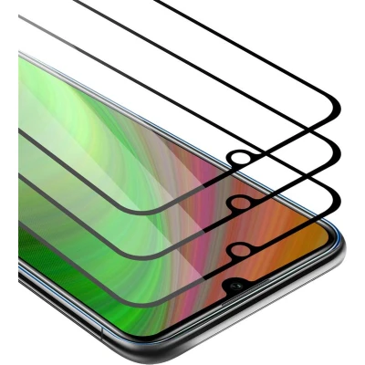 Afbeelding van Cadorabo 3x Screenprotector geschikt voor Honor 20e Volledig scherm pantserfolie Beschermfolie in TRANSPARANT met ZWART Getemperd (Tempered) Display beschermend glas 9H hardheid 3D Touch
