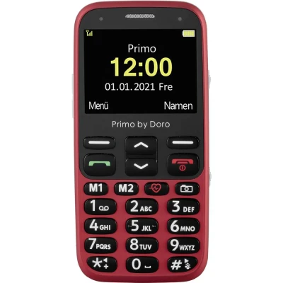 Afbeelding van Primo by DORO 368 Senioren mobiele telefoon SOS knop Rood