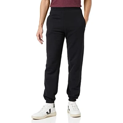 Afbeelding van Fruit of the Loom Classic Jog Pants 1/2 joggingbroek voor heren, met elastische open pijpen, zwart., L