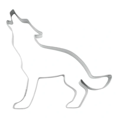 Afbeelding van BekkiB uitsteekvorm &quot;Schreeuwende wolf&quot; ca. 8 cm, van roestvrij staal, vaatwasmachinebestendig 880730