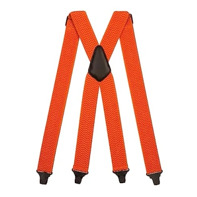Afbeelding van Olata Heavy Duty X Vorm Bretels met Kunststof Clips 4 cm, Oranje, one size