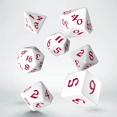Afbeelding van Polydice Set Q Workshop Classic Runic White Red
