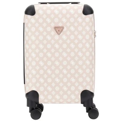 Afbeelding van Guess Wilder 18 In 8 Wheeler beige white handbagage koffer