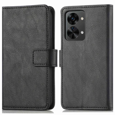 Afbeelding van iMoshion Hoesje Geschikt voor OnePlus Nord 2T Met Pasjeshouder Luxe Bookcase Zwart