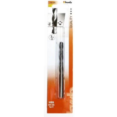 Afbeelding van kwb 209675 HSS Spiraalboor 7.5 mm Gezamenlijke lengte 109 DIN 338 Cilinderschacht 1 stuk(s)